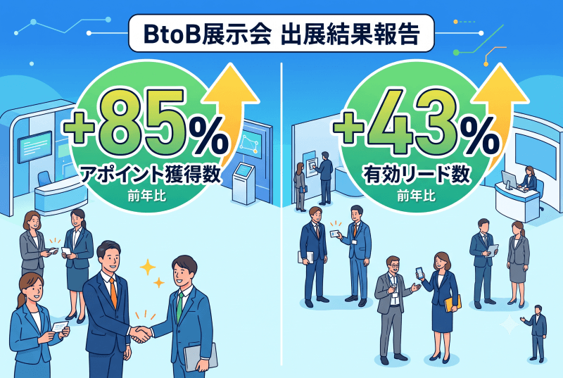 展示会出展でアポ獲得率85％アップした裏側とは