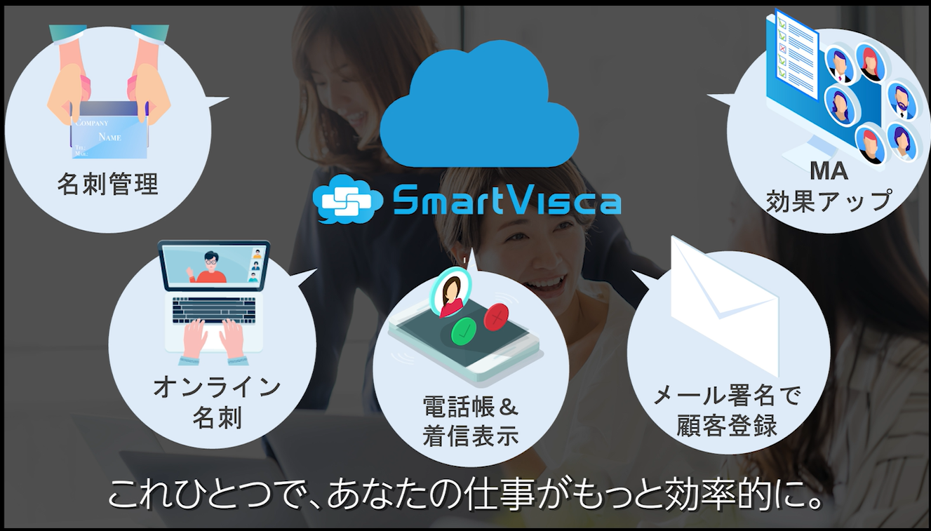 これひとつで、あなたの仕事がもっと効率的に -SmartViscaご利用イメージ-