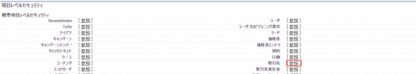 項目レベルセキュリティ
